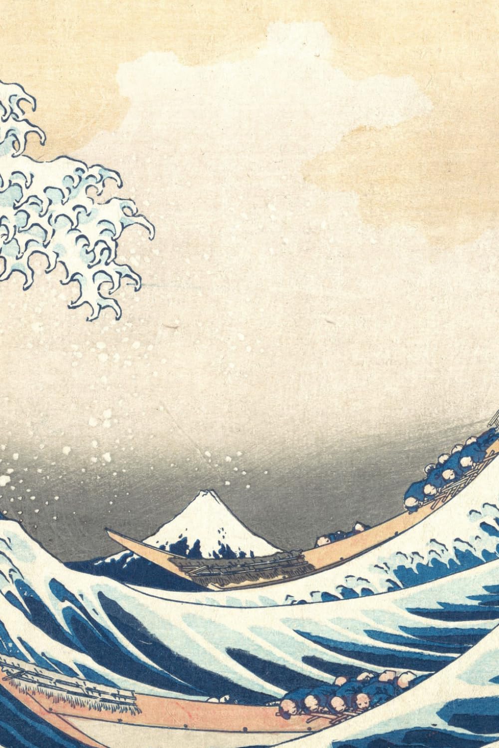 ler totalmente The Great Wave off Kanagawa: 20-Page Graph Paper Notebook | Hokusai Japanese Ukiyo-e Woodblock Print Cover