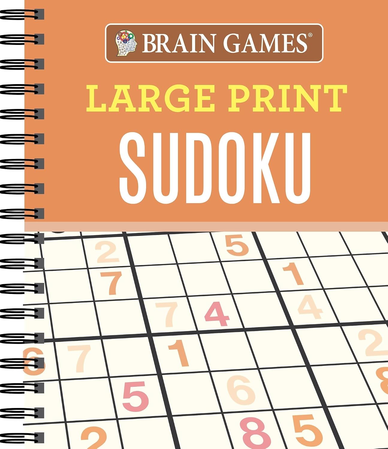 ler totalmente Brain Games - Large Print Sudoku (Orange)