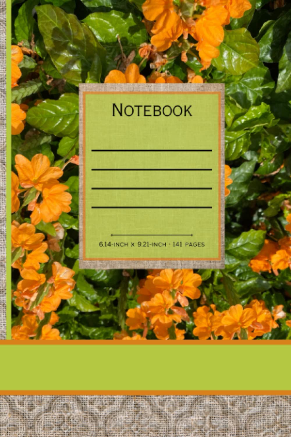 Notebook for Plant Lovers: Glossy, Crossandra Photo Cover