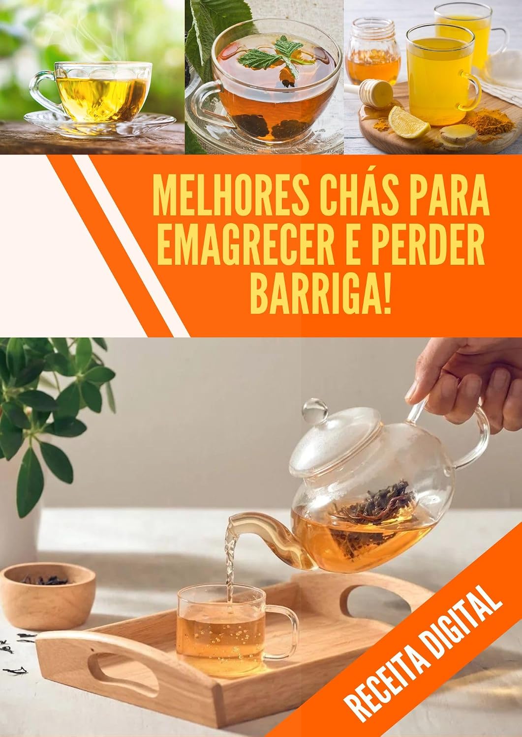 ler totalmente Receita de chá para emagrecer e perder barriga: Saiba como emagrecer com saúde