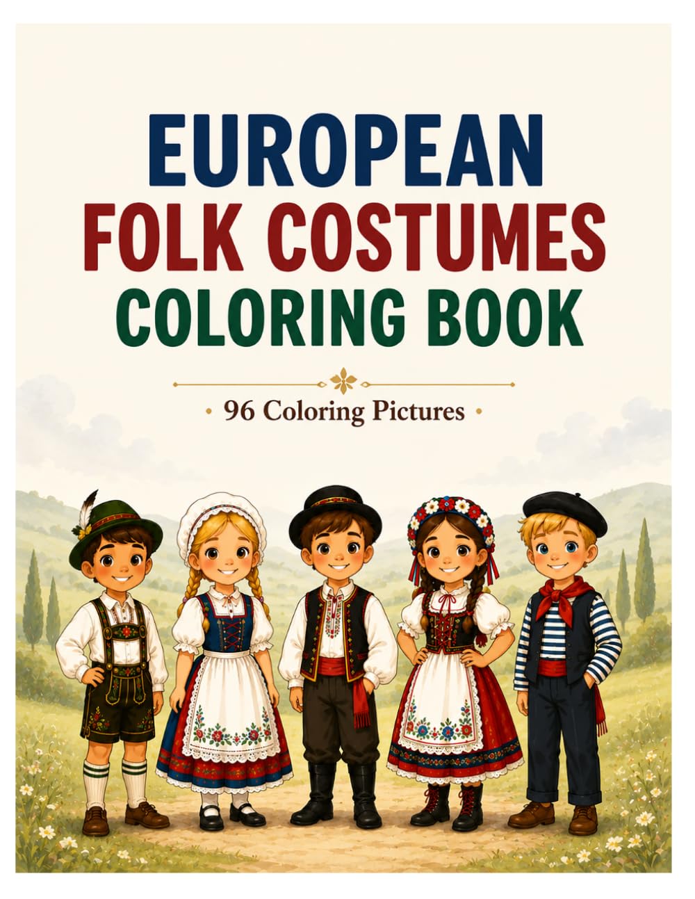 EUROPAN FOLK COSTUMES COLORING BOOK: 96 Coloring Pictures baixar o livro de graça