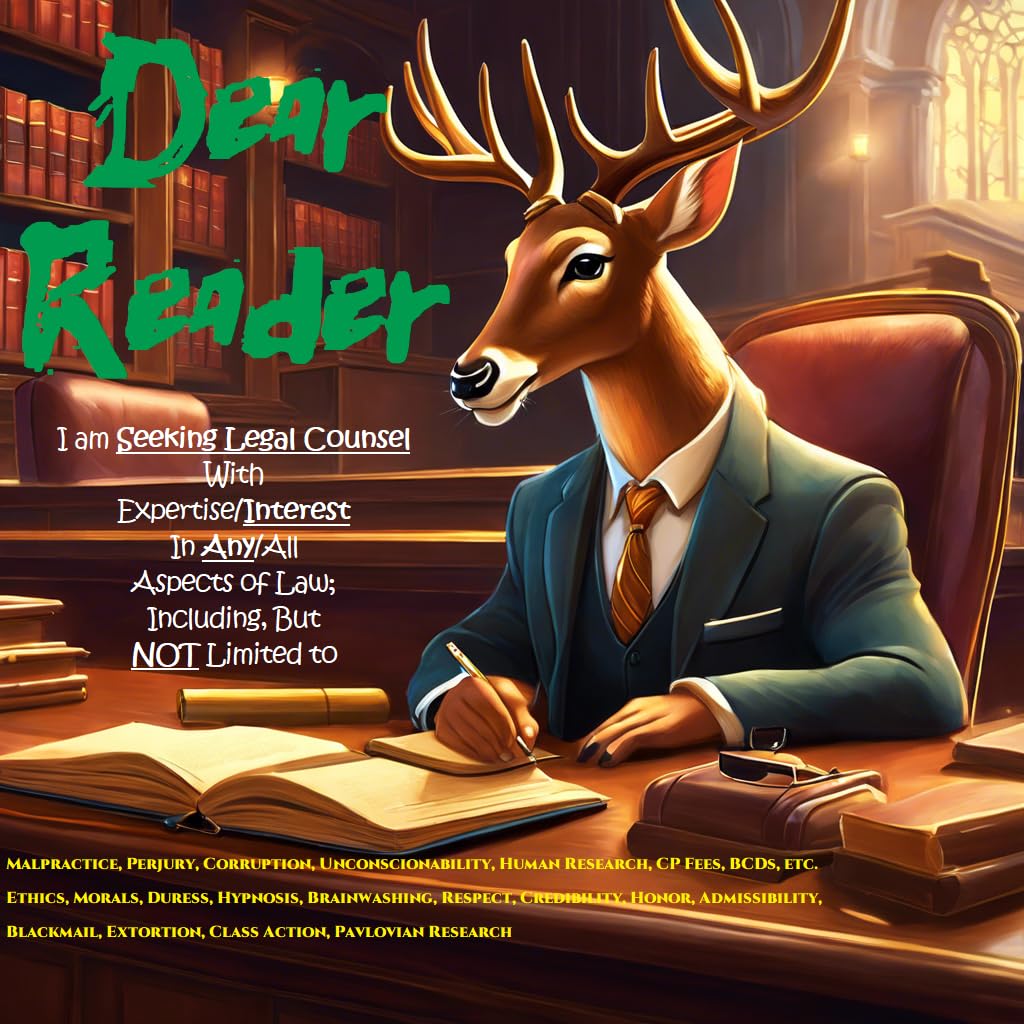 Dear Reader: I am Seeking Legal Counsel With Expertise/Interest In Any/All Aspects of Law; Including, But NOT Limited to (English Edition) baixar livro de graça