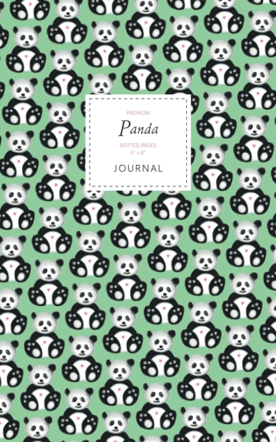ler totalmente Panda Journal - Dotted Pages - 5x8 - Premium: (Green Edition) Journal 96 dot grid pages (5x8 inches / 12.7x20.3cm / Junior Legal Pad/Nearly A5)