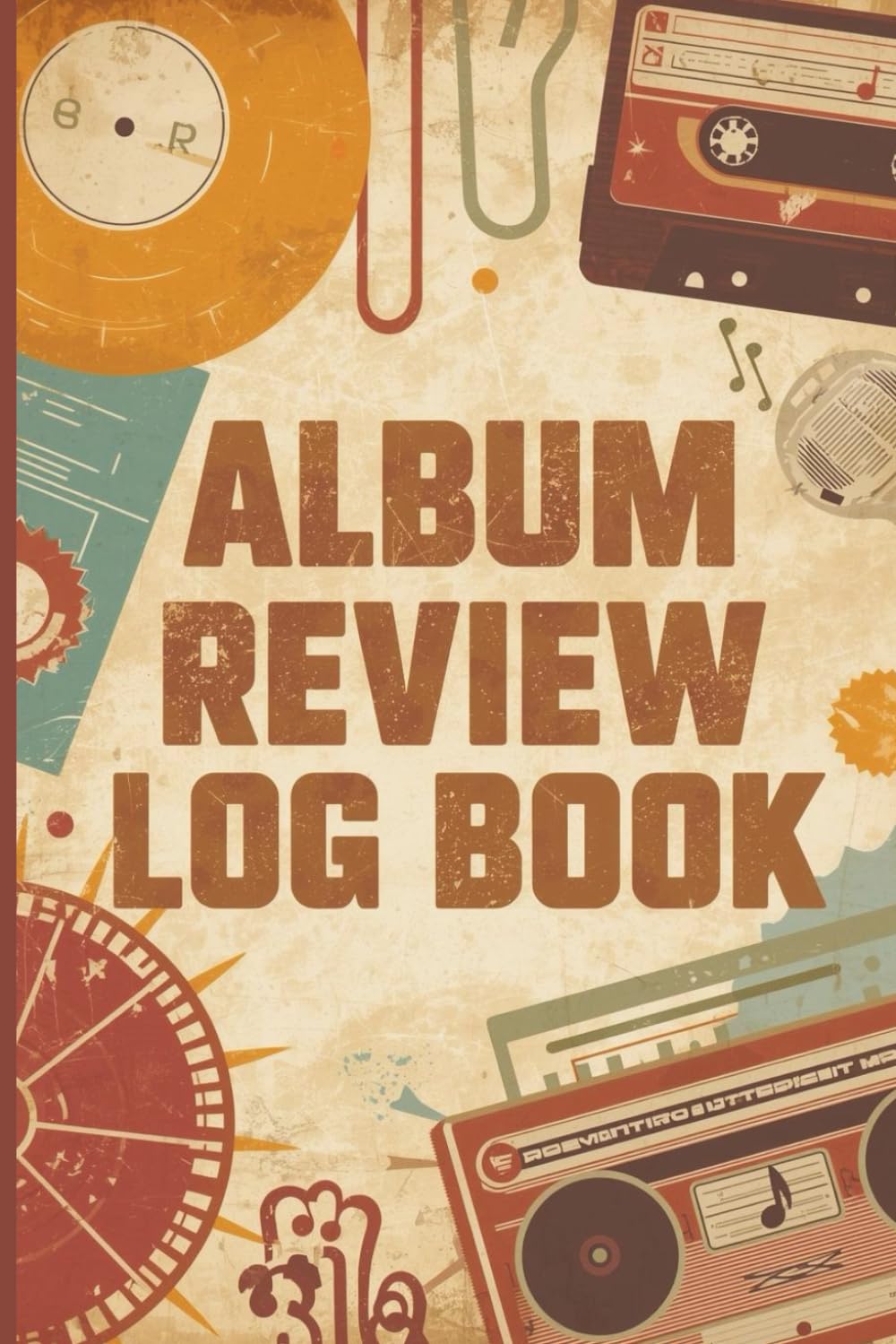 Retro Album Review Log Book 6x9 | 120-Page Music Listening Journal for Rating Records, Tracks & Artists baixar o livro de graça