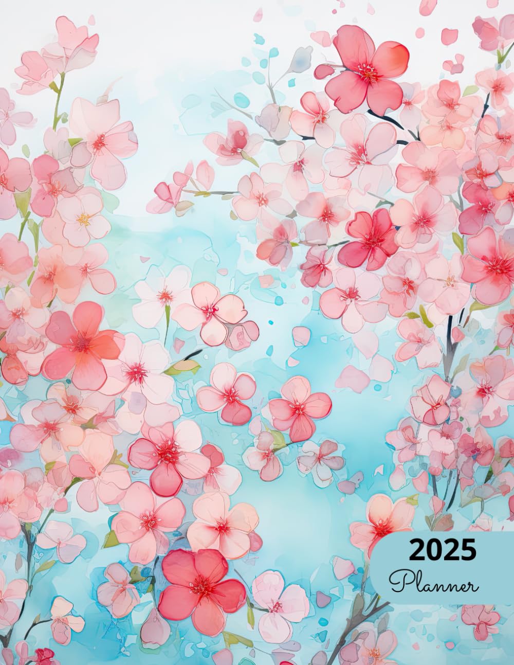 2025 Planner: Soft Florals Sakura Cherry Blossoms: Stylish Weekly and Monthly Organization baixar livro de graça