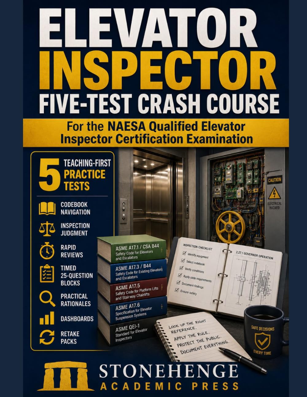 capítulo por capítulo baixar Elevator Inspector Five-Test Crash Course: Codebook navigation, inspection judgment, and five teaching-first practice tests