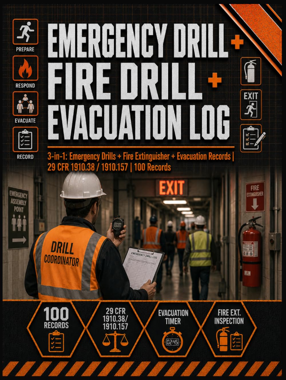 capítulo por capítulo baixar Emergency Drill + Fire Drill + Evacuation Log: 3-in-1 System | Fire Extinguisher Inspections, Evacuation Records & Emergency Preparedness Documentation
