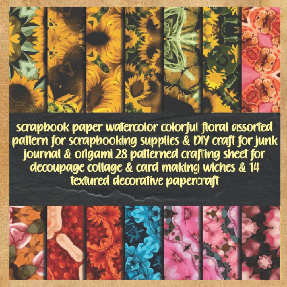 capítulo por capítulo baixar scrapbook paper watercolor colorful floral assorted pattern for scrapbooking supplies & DIY craft for junk journal & origami 28 patterned crafting... wiches & 14 textured decorative papercraft