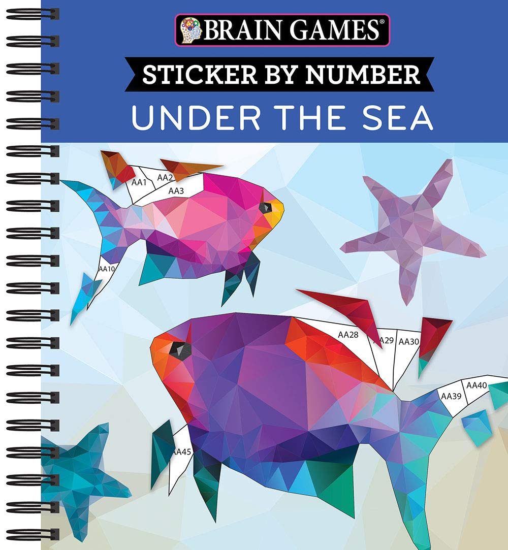 Brain Games - Sticker by Number: Under the Sea - 2 Books in 1 (42 Images to Sticker) baixar livro de graça