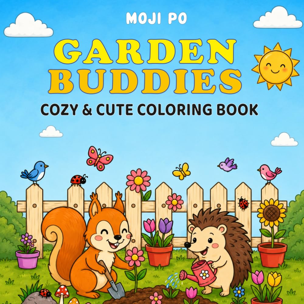 Garden Buddies Coloring Book: Cozy & Cute Coloring Book baixar o livro de graça