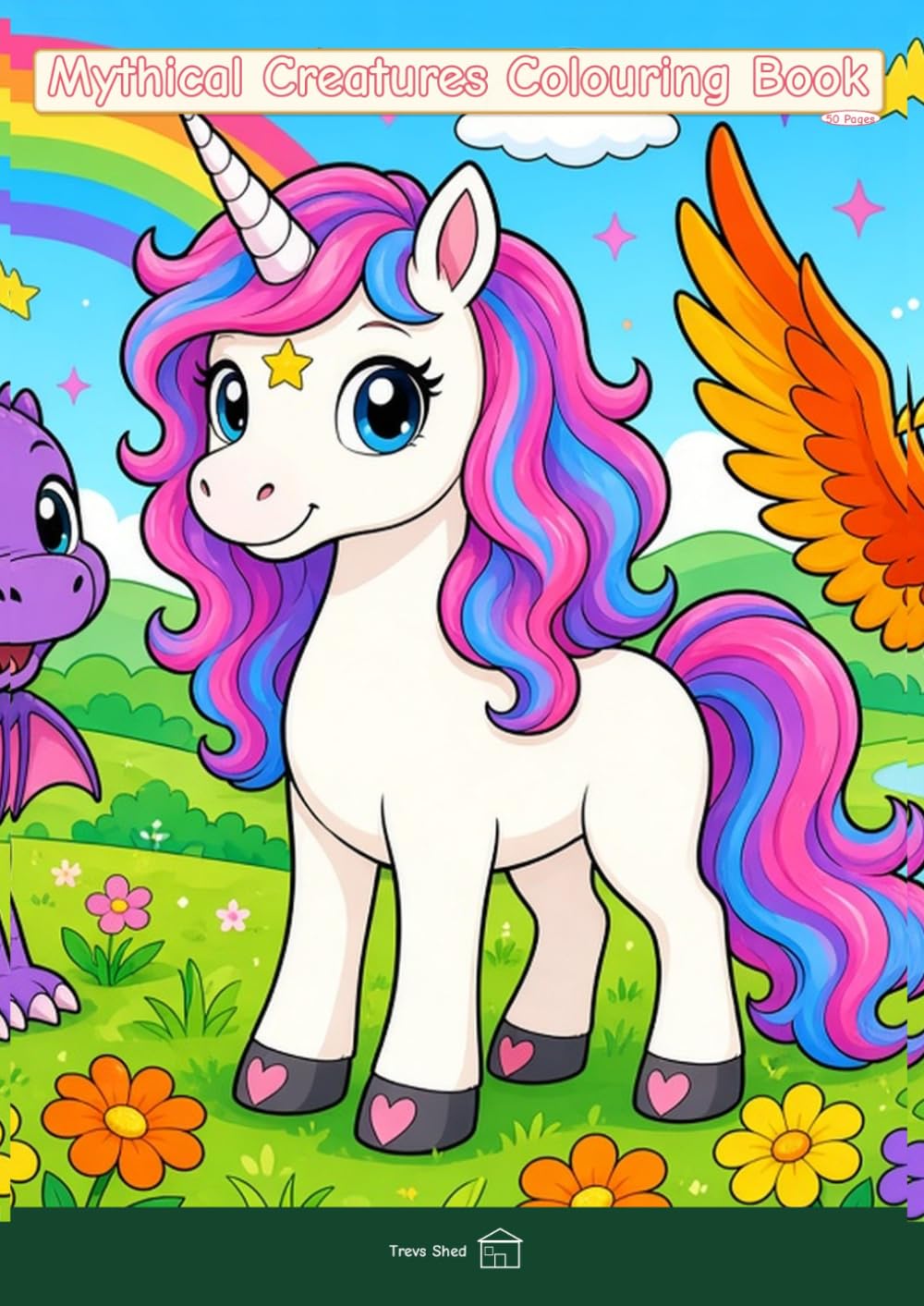 ler totalmente Mythical Creatures Colouring Book: 50 Pages
