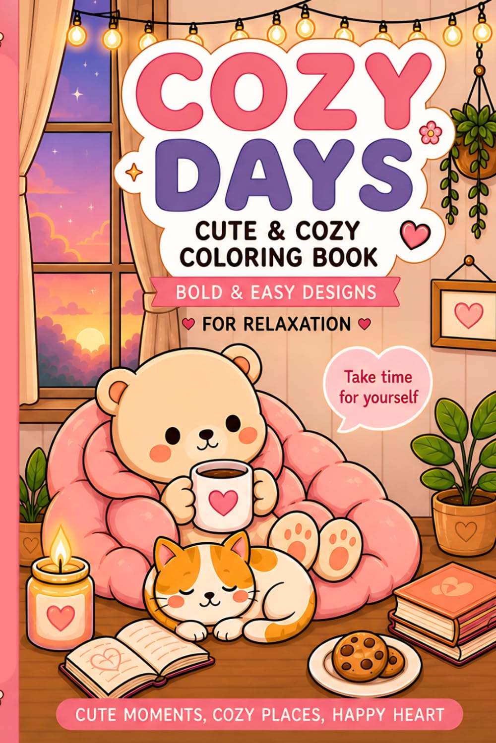 capítulo por capítulo baixar Cozy Days: Cute & Coloring Book (Portuguese Edition)