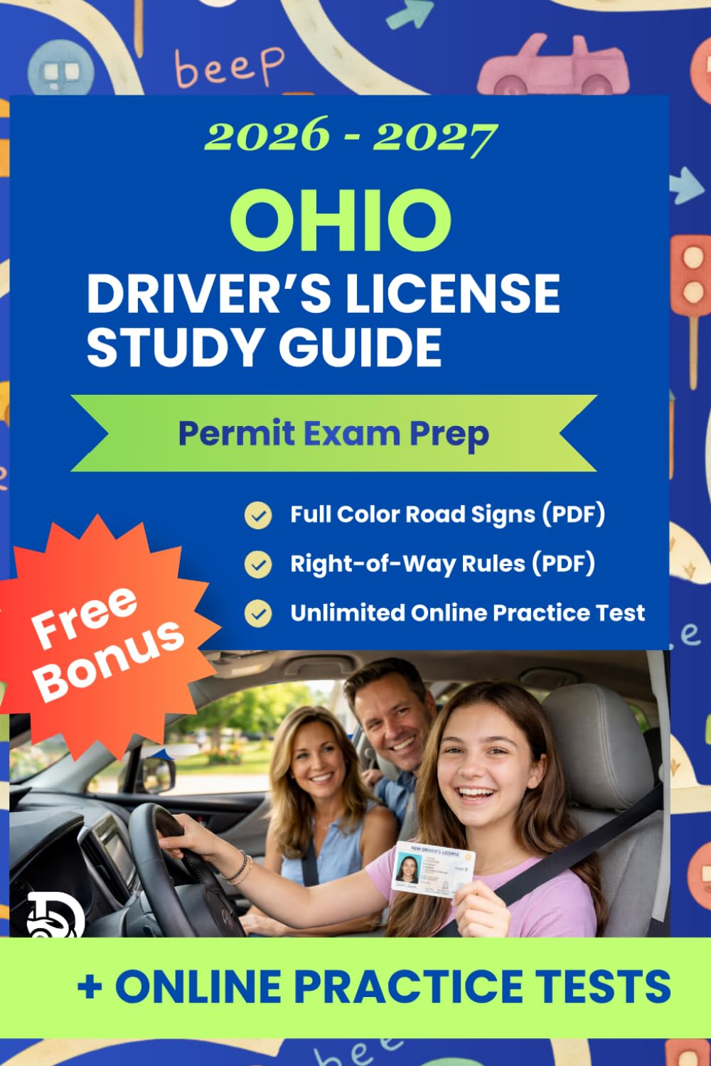 capítulo por capítulo baixar Ohio Driver's License Study Guide 2026 - BMV Exam Prep (Full Color Edition): Learner’s Permit Preparation with Practice Test Questions (GUIDE2Safeti Driver’s License Success Series)
