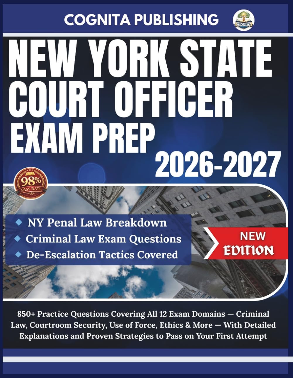 capítulo por capítulo baixar NEW YORK STATE COURT OFFICER EXAM PREP 2026-2027: 850+ Practice Questions Covering All 12 Exam Domains — Criminal Law, Courtroom Security, Use of... Strategies to Pass on Your First Attempt