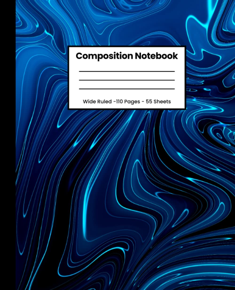 ler totalmente Composition Notebook: Blue Liquid Marble Wide Ruled Notebook for School, Notebook for Kids, Teens, and Adults, 110 Pages 7.5X9.25 Inches