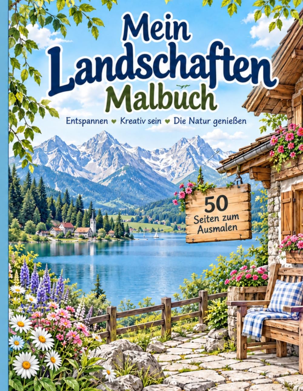 Traumhafte Landschaften – Ausmalbuch für Erwachsene: 50 wunderschöne Naturmotive mit Bergen, Seen, Leuchttürmen, Flüssen und idyllischen Wegen zum Ausmalen und Entspannen (German Edition) baixar o livro de graça