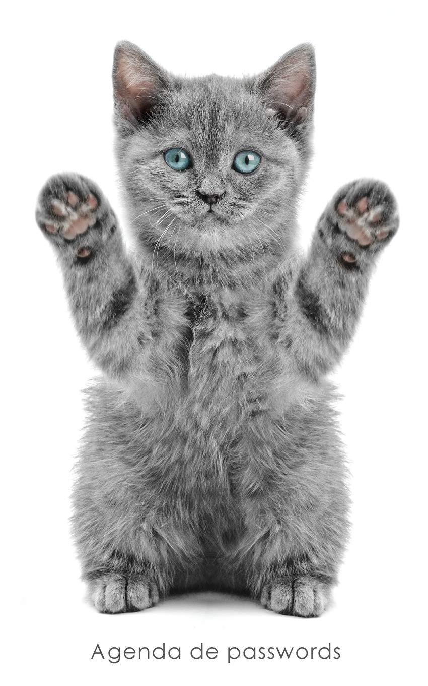 Agenda de passwords: Agenda para endereços electrónicos e passwords - Capa gatinho brincalhão: 10