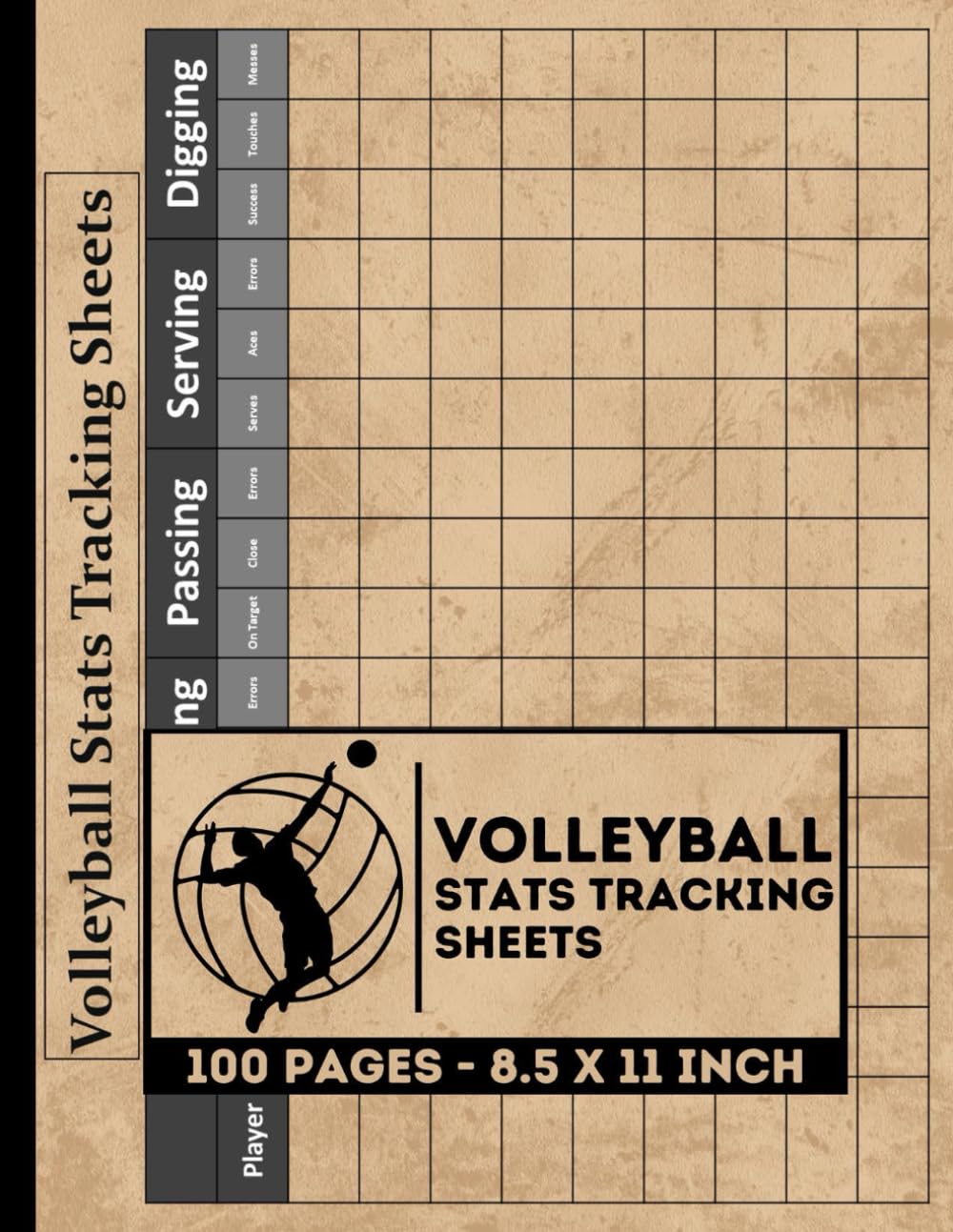 ler totalmente Volleyball Stats Tracking Sheets: Volleyball Stat Tracker Player Log Book | Volleyball Game Stat Record Logbook | Large Print