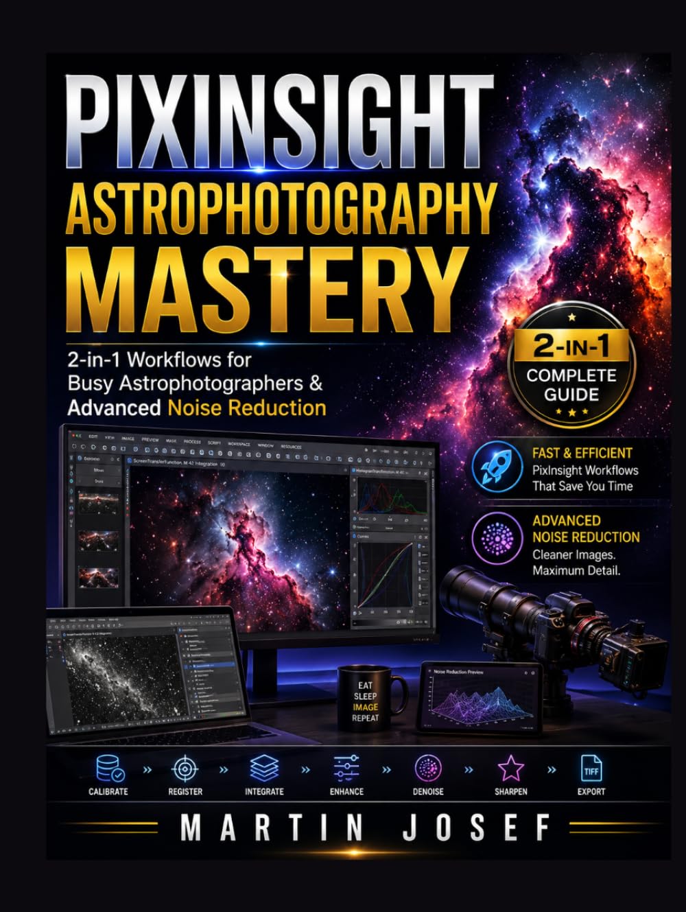 PIXINSIGHT ASTROPHOTOGRAPHY MASTERY: 2-in-1 Workflows for Busy Astrophotographers & Advanced Noise Reduction (THE CELESTIAL IMAGING BLUEPRINT SERIES) baixar o livro de graça