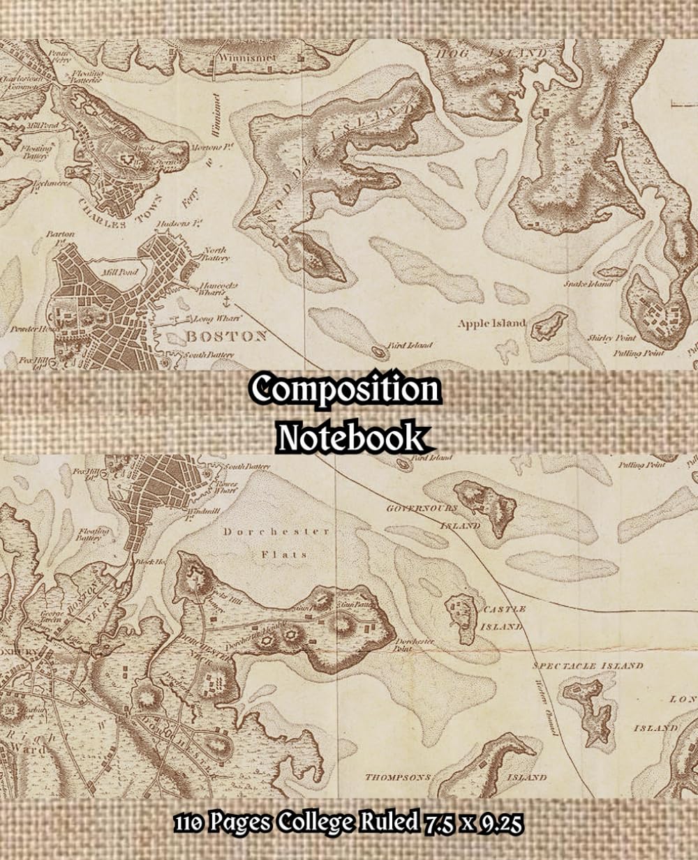 Retro Old Map Aged Paper Looking Style Cover Composition Notebook: Vintage Historical Style Cover with 110 Pages College Ruled for Home and Work, School, College, University baixar livro de graça