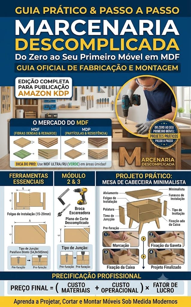 Marcenaria Descomplicada: Do Zero ao Seu Primeiro Móvel: O Guia Prático para Projetar, Cortar e Montar Móveis Sob Medida em MDF baixar o livro de graça