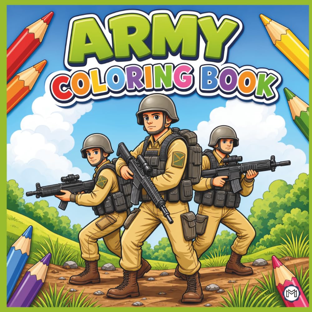 ler totalmente Military Army Soldier Coloring Book for Adults Kids Boys Girls Teens: Cool Military Warrior War Veteran Gift Present Army Land Forces Themed Coloring... Pages for Soldiers Cadets Veterans Students