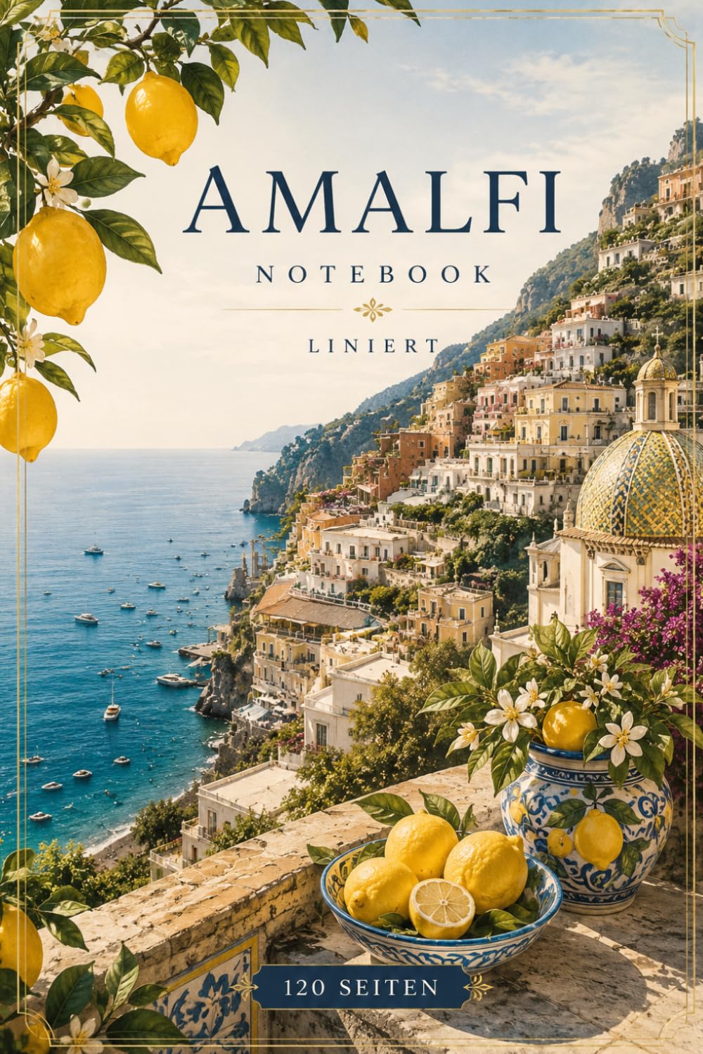 Amalfi Notizbuch: Liniert, 120 Seiten: Elegantes Notizheft mit Amalfi Küstenmotiv für Schule, Studium, Büro und Reisen (German Edition) baixar livro de graça