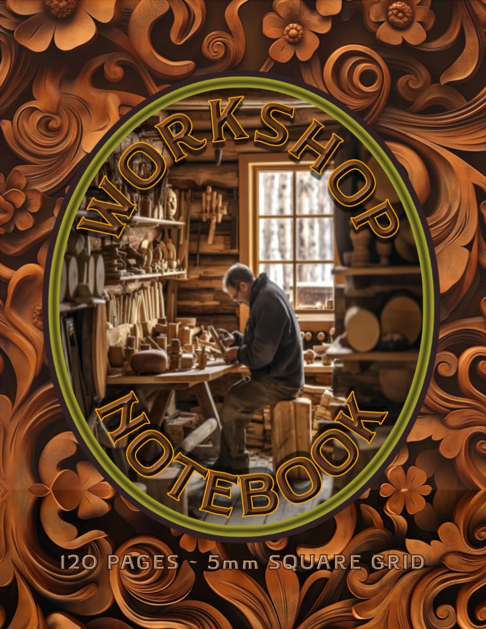 Workshop Notebook: 120 pages. 8.5” x 11”. Paperback. Cover- Intricate carved wood background with workshop scenes on front and back covers. Interior - 5mm Square Grid. baixar livro de graça