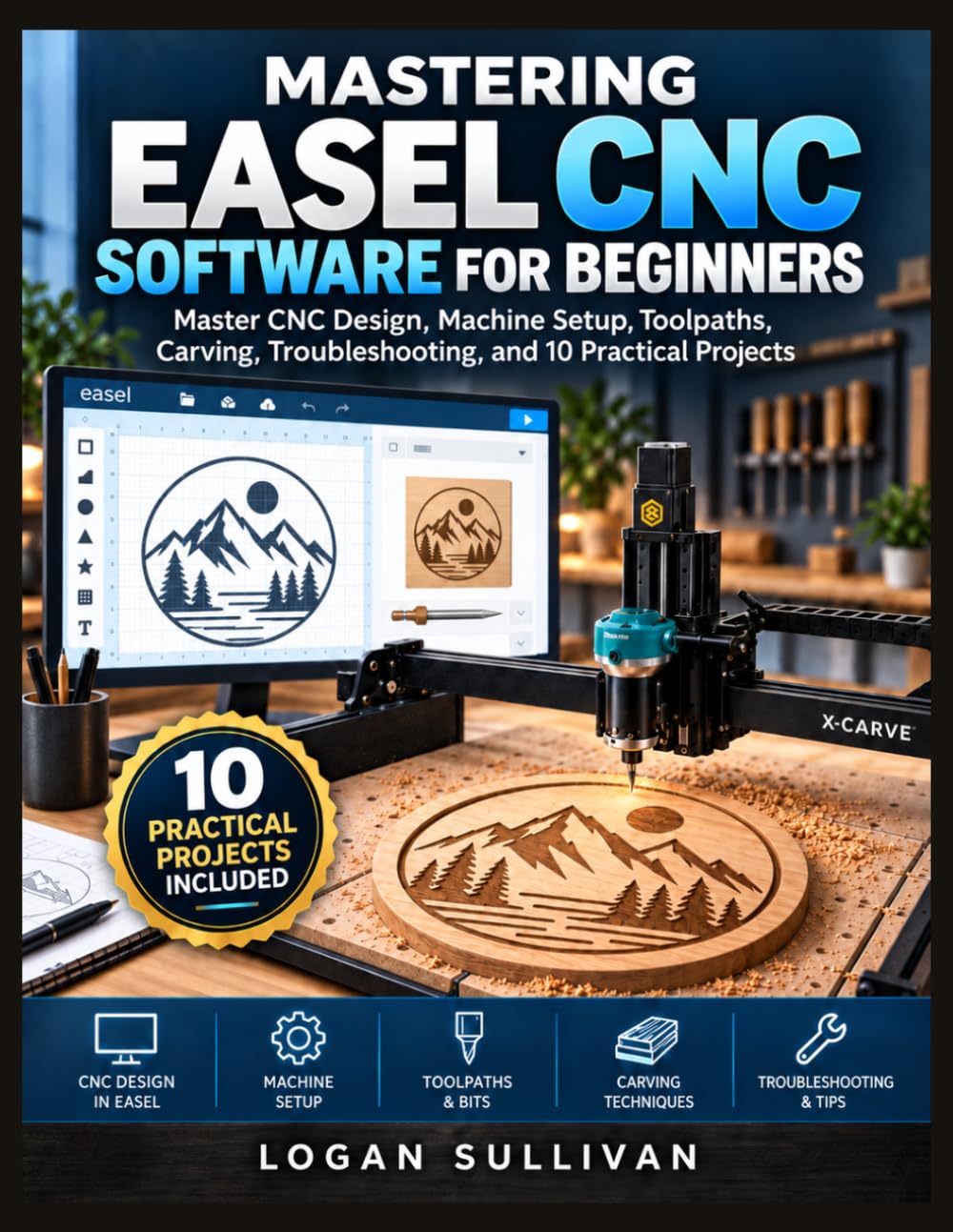 MASTERING EASEL CNC SOFTWARE FOR BEGINNERS: Master CNC Design, Machine Setup, Toolpaths, Carving, Troubleshooting, and 10 Practical Projects baixar livro de graça