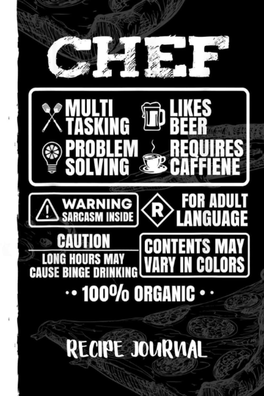 Funny Chef Cooking Kitchen Women Men Food Recipe Journal: Bank Family Recipes Journal to Write in for Women, Wife, Mom, Document all Your Special Recipes With Pizza Sketch Black Cover baixar livro de graça