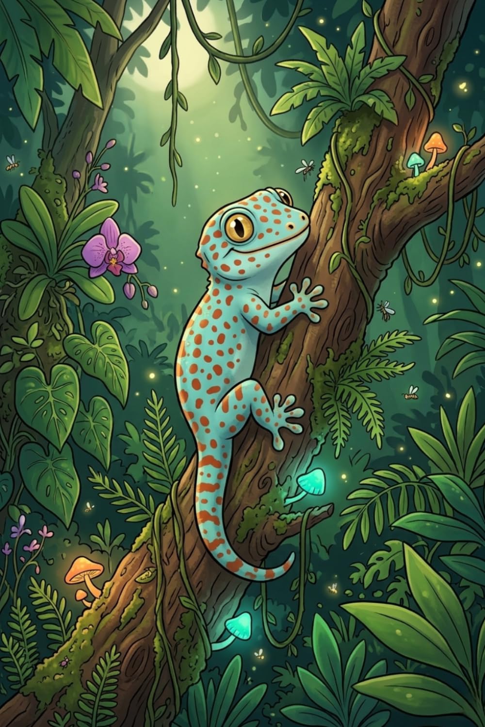 capítulo por capítulo baixar Tokay Gecko Journal – Kawaii Natural Habitat Cover: Part of the Lizard Collection – Themed for Kids, Teens & Adults - with Lined Pages