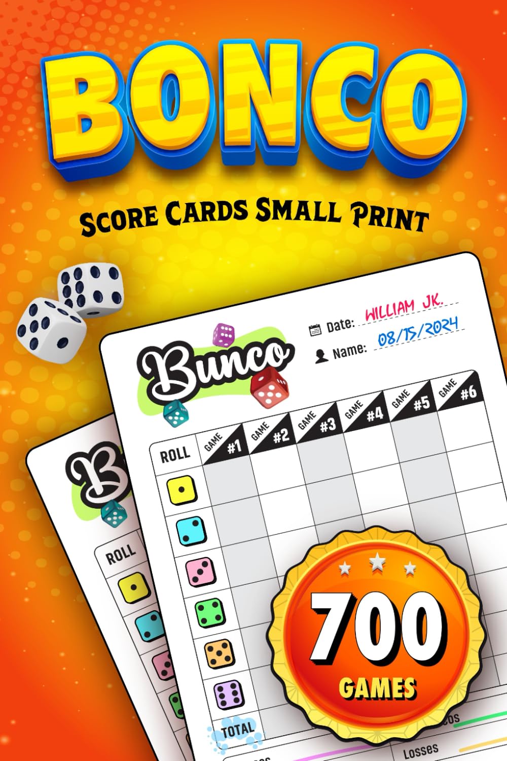 ler totalmente Bonco Score Cards Small Print: 124 Original 6 Games Score Pads For Scorekeeping.