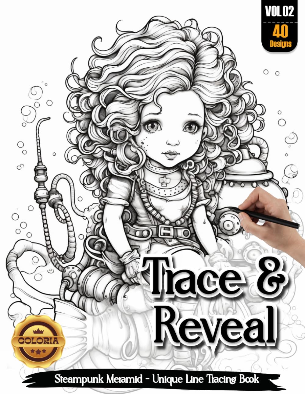 capítulo por capítulo baixar Coloria-Ink Tracing Book: Trace and Reveal | Stunning Steampunk Mermaid Designs for Creative Relaxation | Reverse Coloring & Ink Tracing Book for... | Perfect Gift for Fantasy & Mermaid (Vol-02)