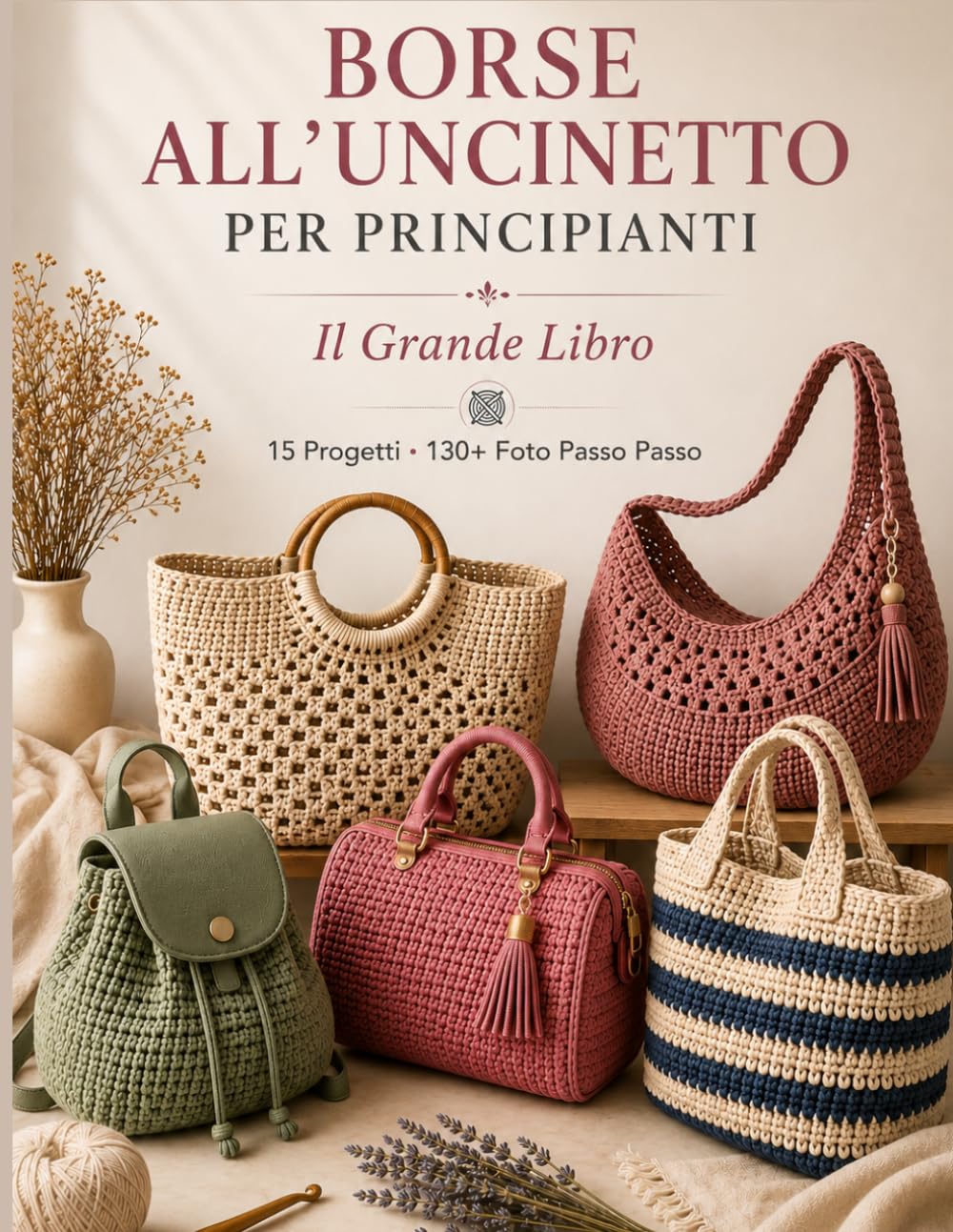 Borse all'Uncinetto per Principianti — Il Grande Libro: 15 Progetti con Oltre 130 Foto Passo Passo — Tote, Hobo, Bauletto, Zaino, Borsa da Spiaggia |... Chiusure, e e Finiture (Italian Edition) baixar o livro de graça