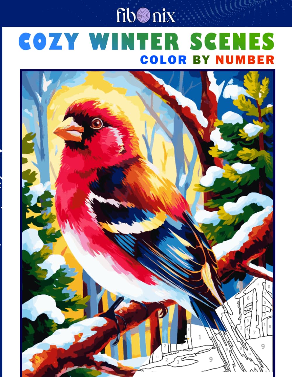 ler totalmente Cozy Winter Scenes Color By Number: Snowy Season Relaxing Adult Coloring Book