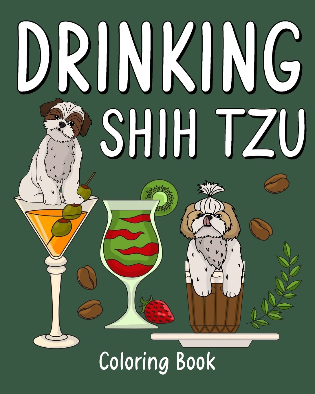 ler totalmente Drinking Shih Tzu Coloring Book: Animal Painting Pages with Many Coffee and Cocktail Drinks Recipes