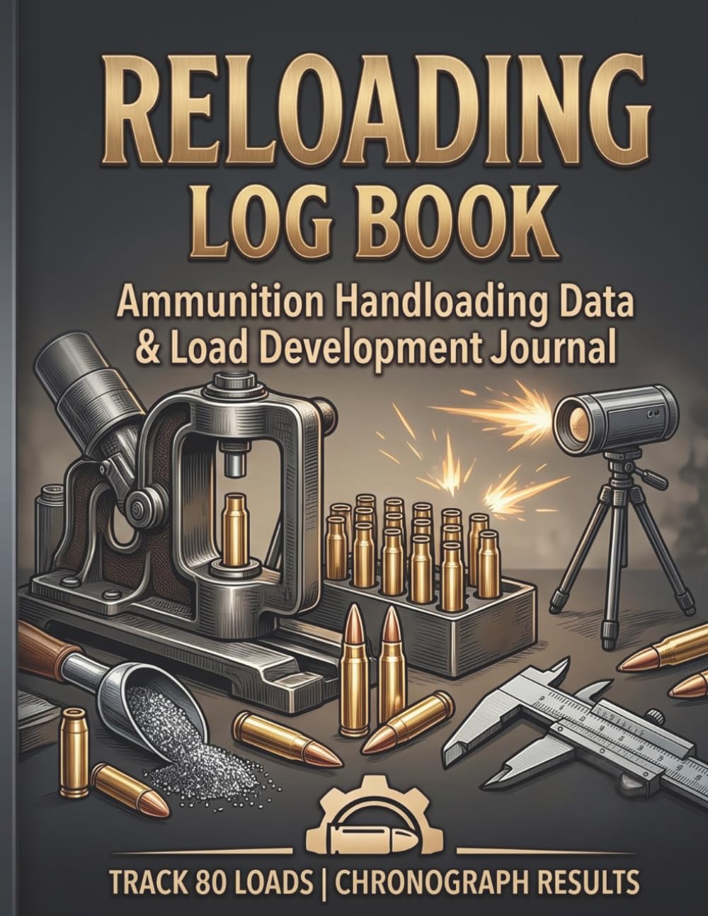 Reloading Log Book: Ammunition Handloading Data & Load Development Journal - Track 80 Loads, Chronograph Results, Powder Charges, Bullet & Brass, Cost... for Handloaders & Precision Shooters, 8.5x11 baixar livro de graça