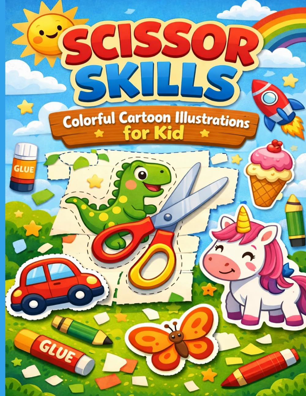 Scissor Skills Cut and Paste Practice For Kids: Scissor Skills Kids Activity Book | Scissor Skills for Kids | Preschool Learning Activities for Kids Ages 4 to 7 baixar o livro de graça