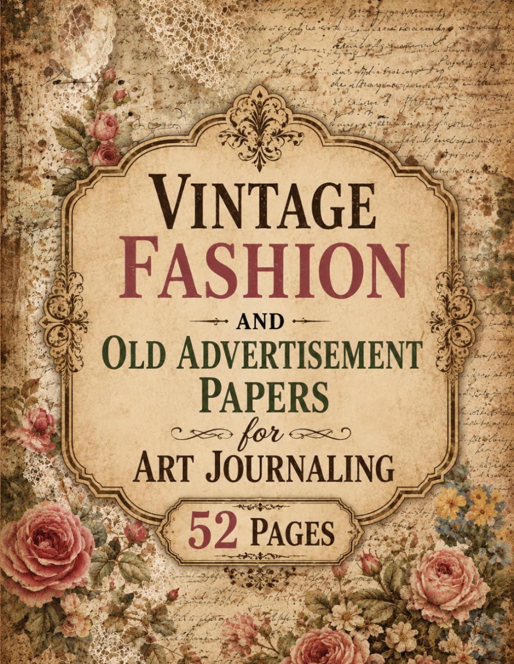 ler totalmente Vintage Fashion and Old Advertisement Papers for Art Journaling: 52 Antique-Inspired Background Pages for Scrapbooking, Collage, and Paper Crafts