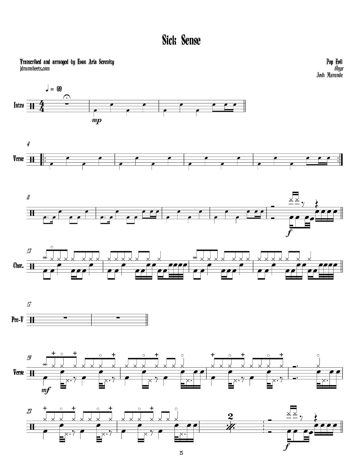 ler totalmente Pop Evil - Sick Sense: Drum Sheet Music (JDS: Pop Evil Drum Sheet Music) (English Edition)