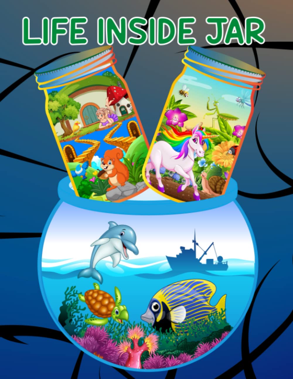 Life Inside Jar Coloring Book: This Coloring Book For Stress Relief And Relaxation With Adorable Illustrations For Teens And Adults baixar livro de graça