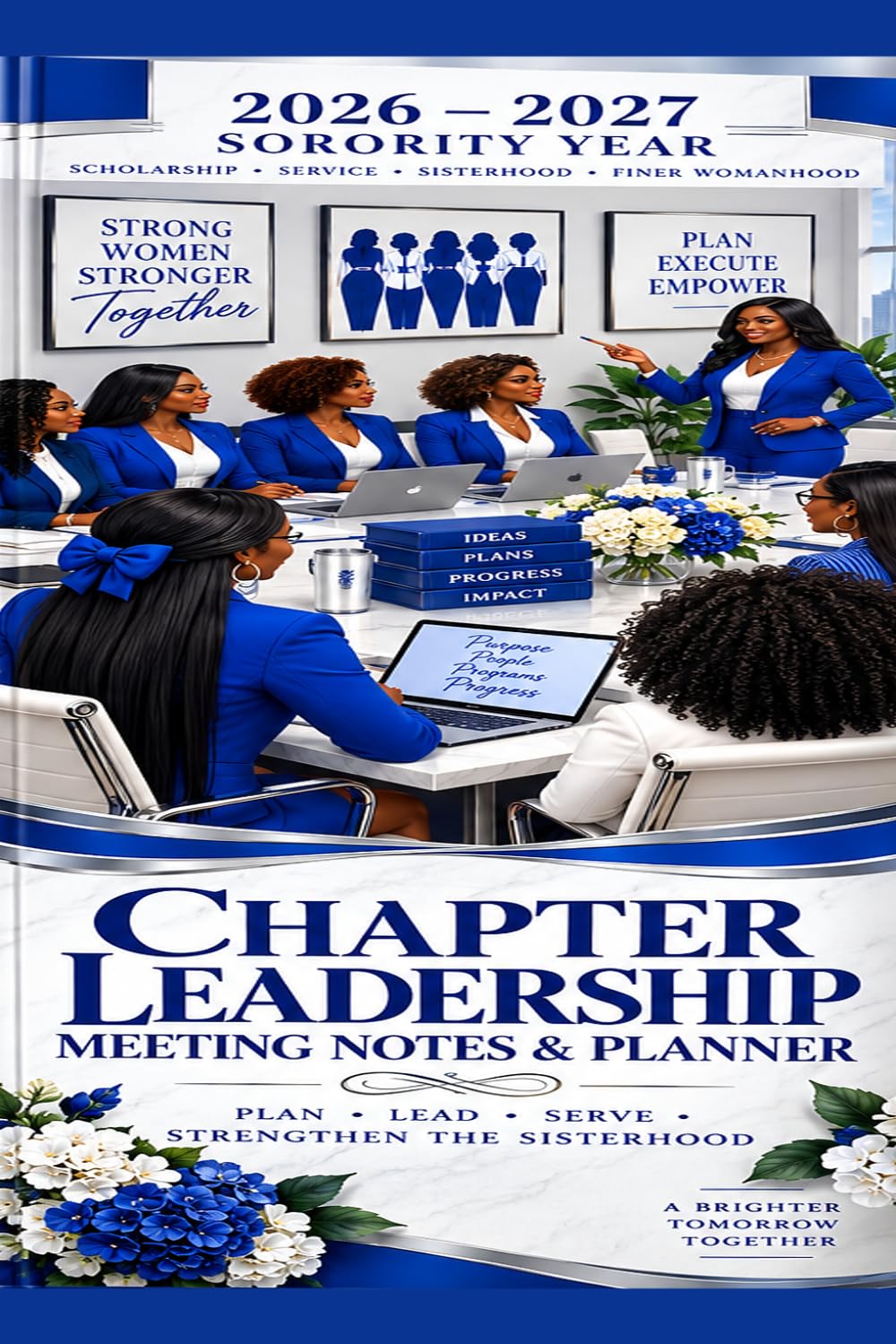 ler totalmente Chapter Leadership Meeting Notes & Planner: Blue Edition
