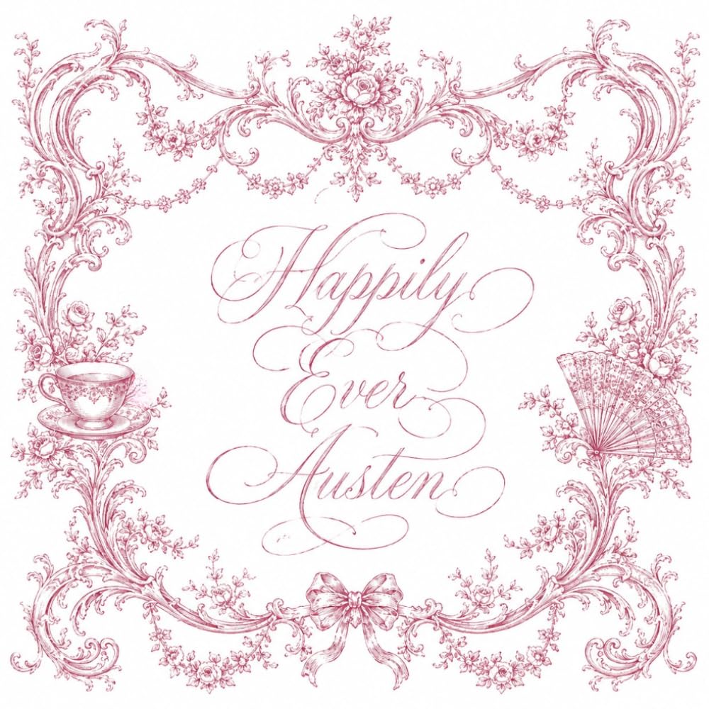 Happily Ever Austen: Pink Toile Regency-Inspired Bridal Shower Guest Book | For Jane Austen and Classic Romance Lovers | 8.5 x 8.5 Inch Sign In Book for Wishes, Advice and Memories baixar livro de graça