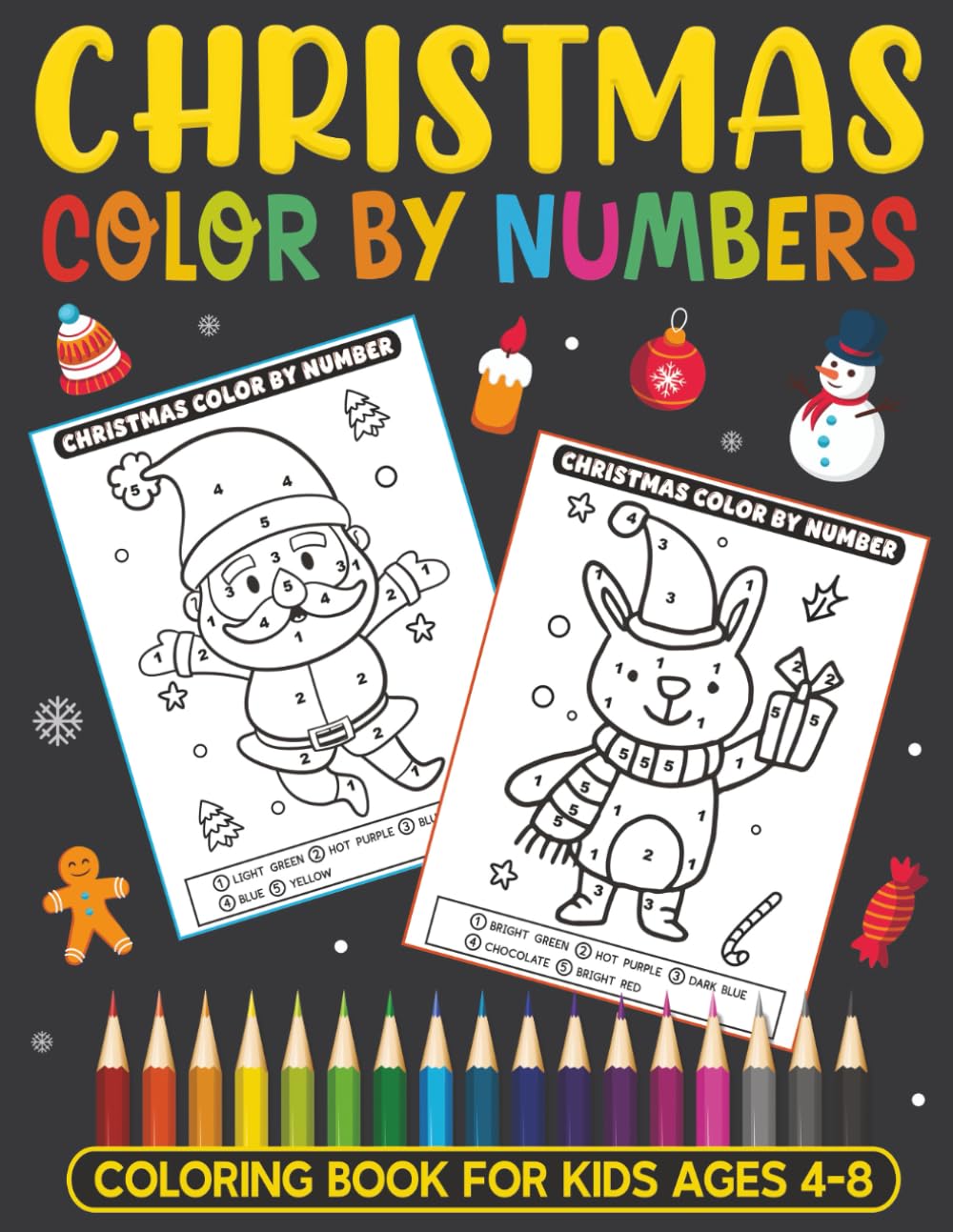 Christmas Color By Numbers Coloring Book for Kids Ages 4-8: A Fun Holiday Activity Book Filled with Cute Santa, Reindeer, Snowmen, and Festive Scenes to Color and Learn Numbers This Christmas Season baixar livro de graça
