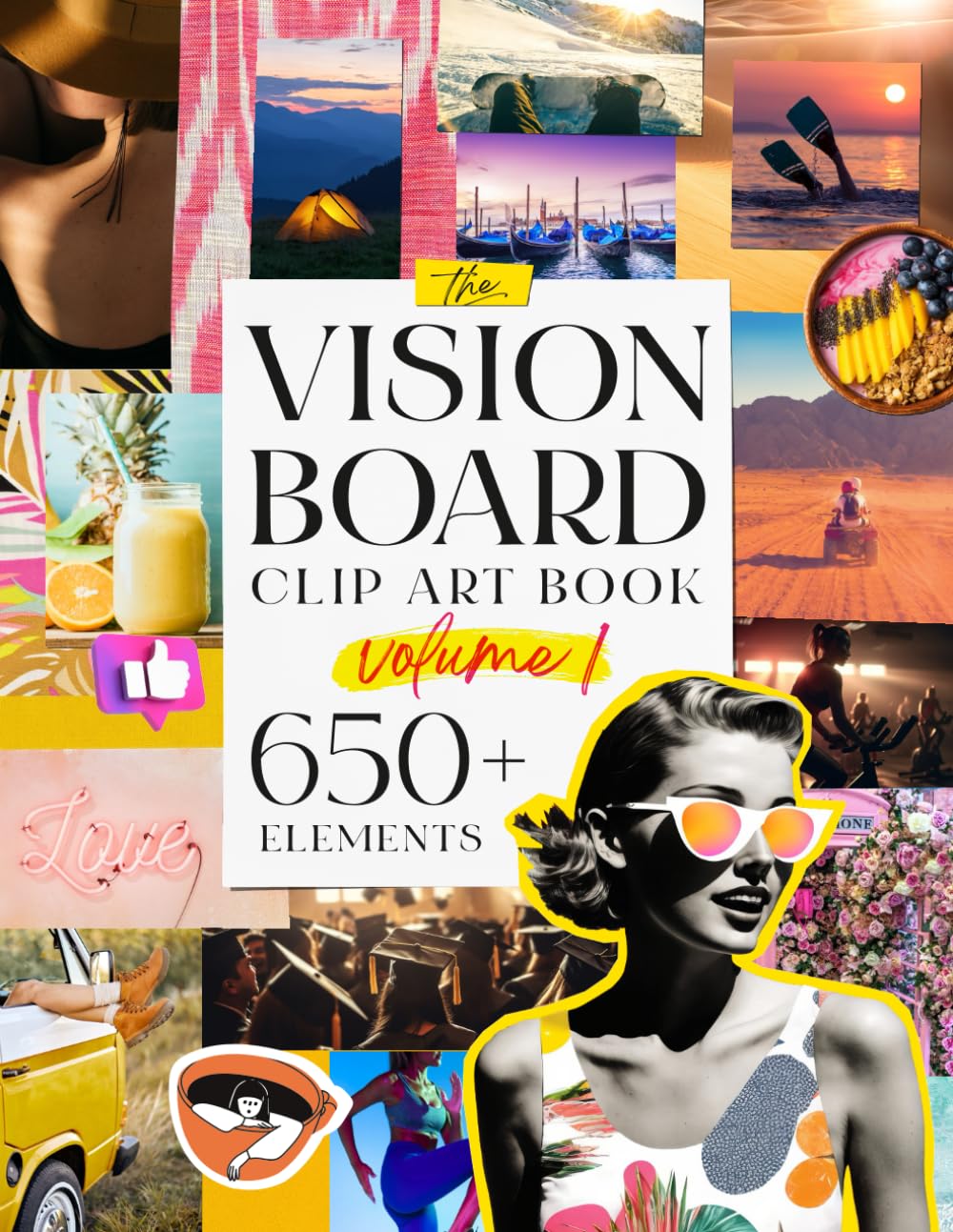 ler totalmente The Vision Board Clip Art Book Volume 1: Manifest your best life with 650+ inspirational images, quotes and affirmations for women and teens (The Vision Board Clip Art Books)