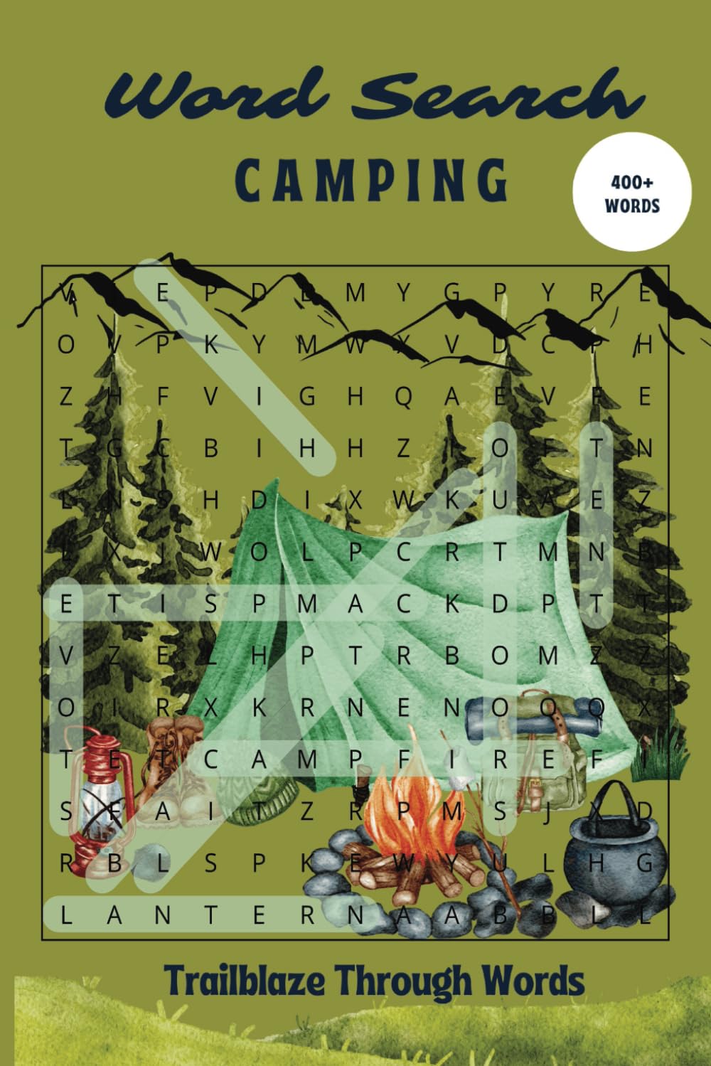 ler totalmente Camping Word Search: Word Searches with Easy-to-Read Print about Camping | 6 x 9 inches, 110 pages | 50+ Puzzles