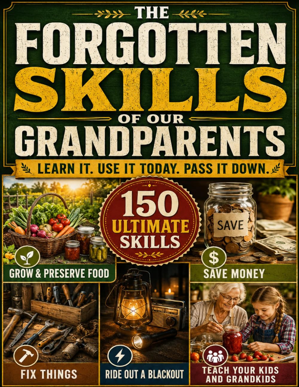 The Forgotten Skills of Our Grandparents: 150 Lost Skills That Need No Farm to Grow and Preserve Food, Save Money, Fix Things, Ride Out a Blackout, and Teach Your Kids and Grandkids baixar o livro de graça