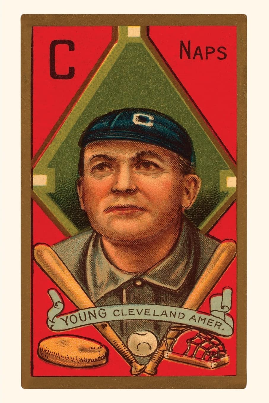 ler totalmente Vintage Journal Early Baseball Card, Cy Young