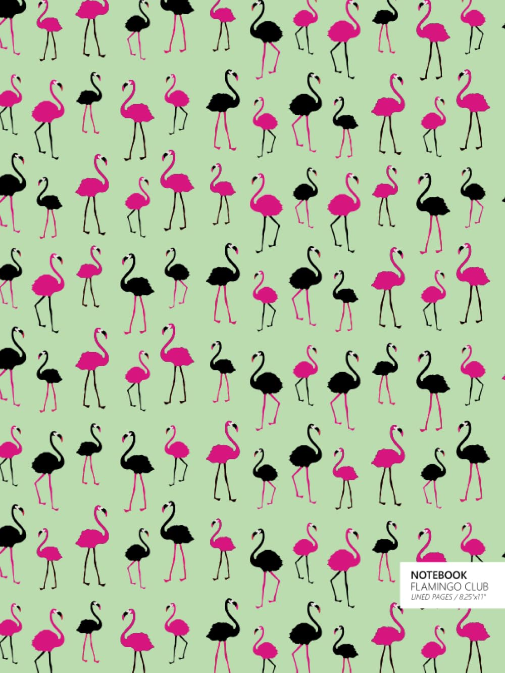 Flamingo Club Notebook - Lined Pages - 8.25" x 11": (Green Edition) Large Hard Cover 192 pages (8.25 x 11 inches / 20.96 x 27.94cm / Near A4) baixar livro de graça