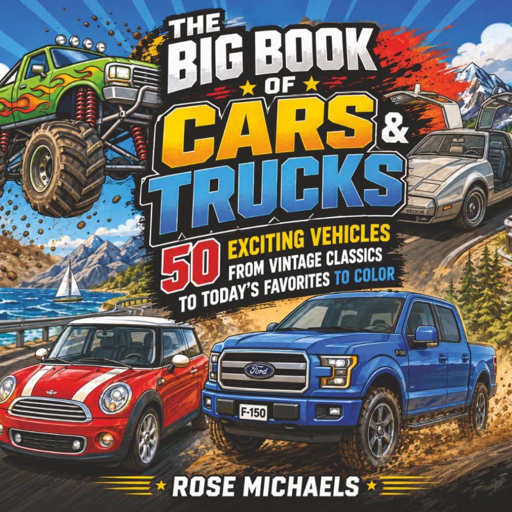 The Big Book of Cars & Trucks: 50 Exciting Vehicles from Vintage Classics to Today's Favorites to Color baixar o livro de graça